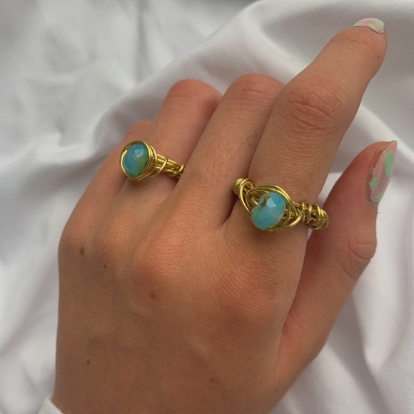 handmade wire crystal ring! - Picture 4 of 4